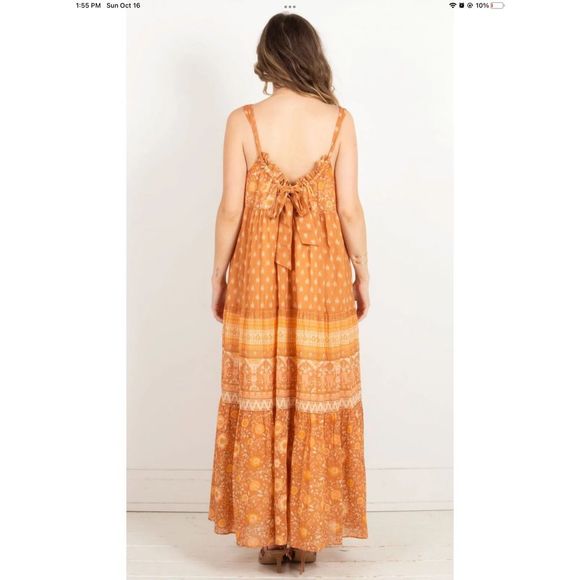 New Spell & The Gypsy Collective UTOPIA STRAPPY SUNDRESS - CINNAMON Size XS - Picture 3 of 8